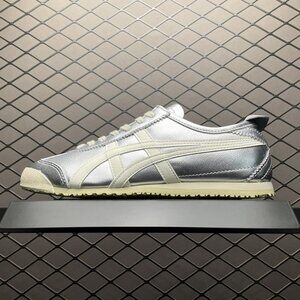 Mexico 66 Silver Leather Sneakers Onitsuka Tiger